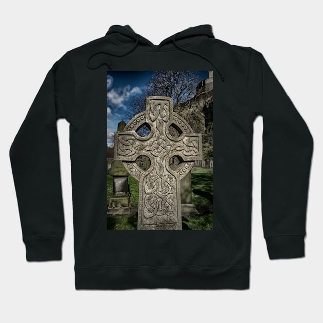 Cross in St Cuthbert's Churchyard, Edinburgh Hoodie by RosNapier